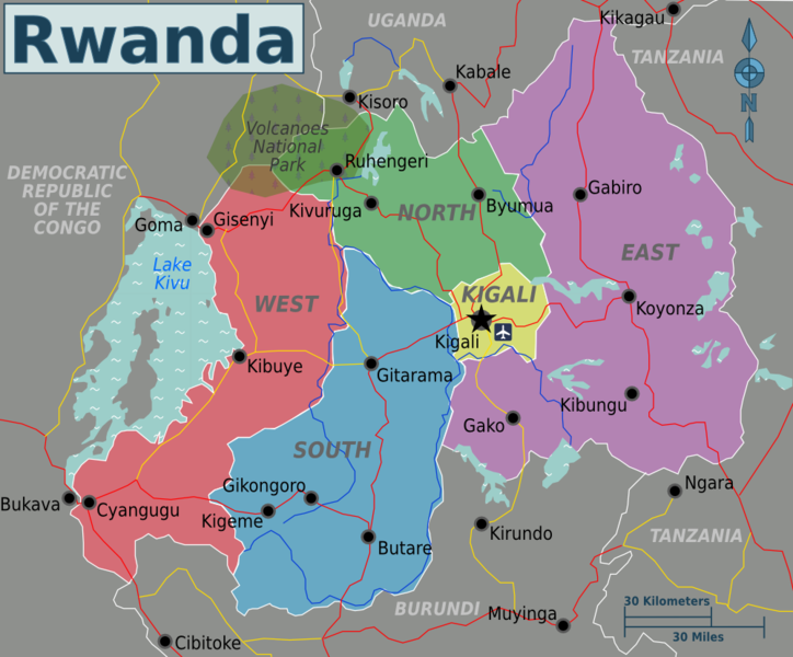 Rwanda Enfants Du Monde   Rwanda Map CC 